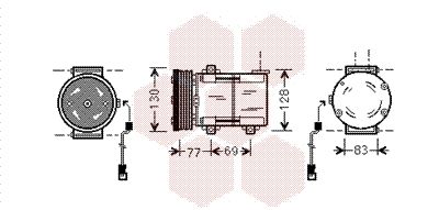 VAN WEZEL Компрессор, кондиционер 1800K289